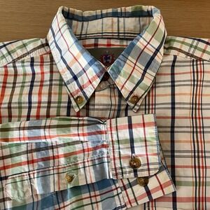 The Territory Ahead Men's Medium Plaid Button Down Long Sleeve Work Shirt Rugged